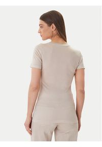 Guess T-Shirt W5GP31 KCSX2 Beżowy Classic Fit. Kolor: beżowy. Materiał: lyocell #4