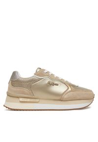 Pepe Jeans Sneakersy Rusper Shine PLS60033 Beżowy. Kolor: beżowy. Materiał: skóra, zamsz