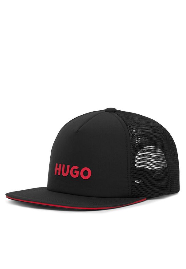 Hugo - Czapka z daszkiem HUGO. Kolor: czarny