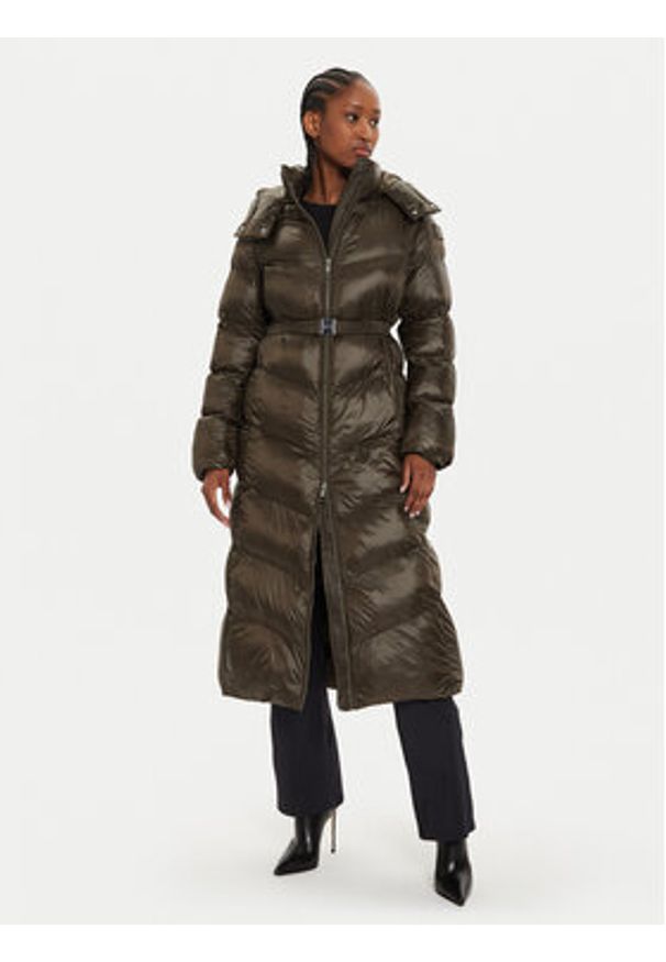 BOSS Płaszcz zimowy Pamaxi3 50524624 Zielony Regular Fit. Kolor: zielony. Materiał: syntetyk. Sezon: zima