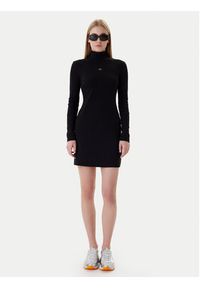 Calvin Klein Jeans Sukienka codzienna LV047E204G Czarny Slim Fit. Okazja: na co dzień. Kolor: czarny. Materiał: bawełna. Typ sukienki: proste. Styl: casual #3