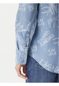 DKNY Koszula DJ6W2017 Błękitny Regular Fit. Kolor: niebieski. Materiał: lyocell #2