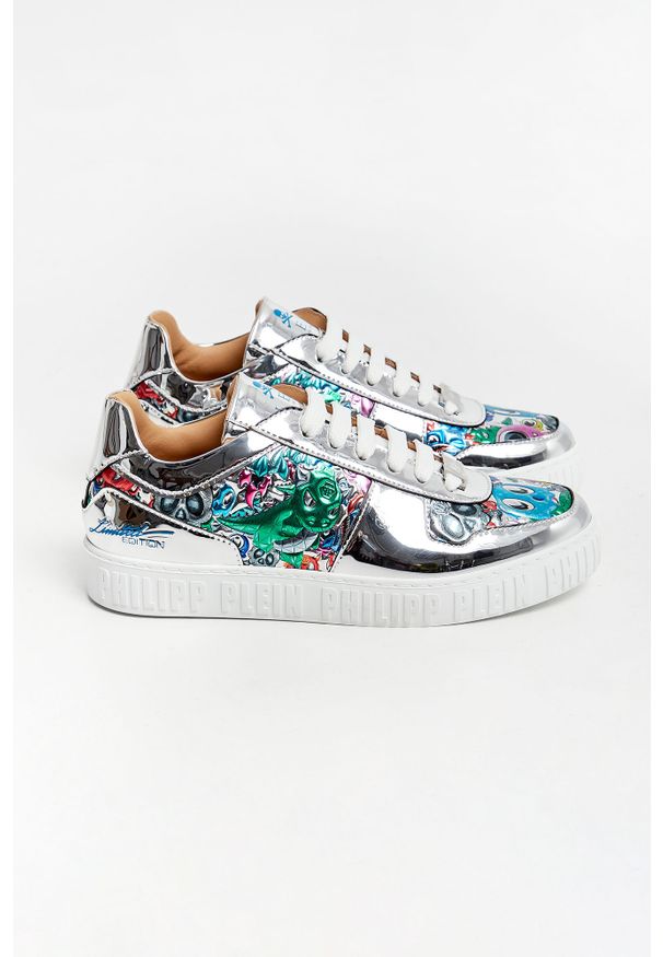 Philipp Plein - Sneakersy damskie PHILIPP PLEIN. Materiał: skóra. Wzór: aplikacja, kolorowy