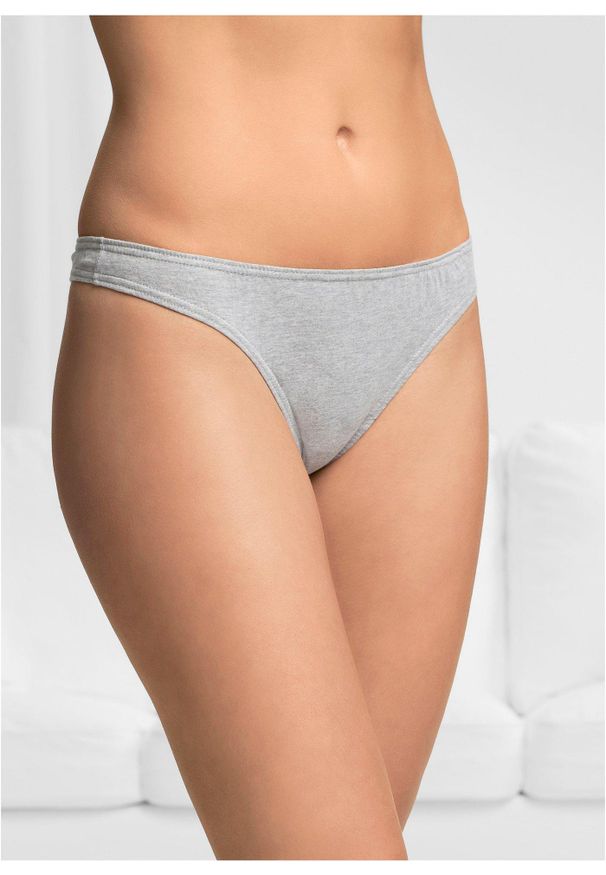 bonprix - Stringi (10 par). Kolor: szary. Wzór: gładki