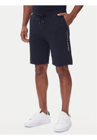 TOMMY HILFIGER - Tommy Hilfiger Szorty sportowe UM0UM03452 Granatowy Regular Fit. Kolor: niebieski. Materiał: bawełna. Styl: sportowy