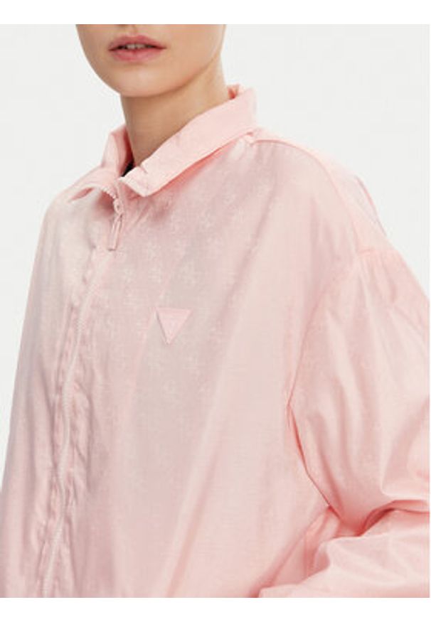 Guess Kurtka przejściowa V5GL01 WH482 Różowy Regular Fit. Kolor: różowy. Materiał: syntetyk