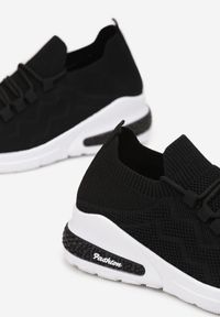Born2be - Czarne Buty Sportowe Amathousa. Okazja: na co dzień. Kolor: czarny. Materiał: jeans #7