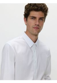 Reserved - Bawełniana koszula slim fit - biały. Kolor: biały. Materiał: bawełna