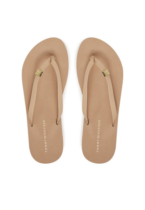 TOMMY HILFIGER - Japonki Tommy Hilfiger. Kolor: beżowy