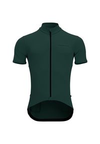 VAN RYSEL - Koszulka rowerowa szosowa Van Rysel Endurance. Kolor: zielony. Materiał: poliester, materiał. Sport: wspinaczka