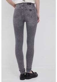 Armani Exchange jeansy damskie medium waist. Kolor: szary #2