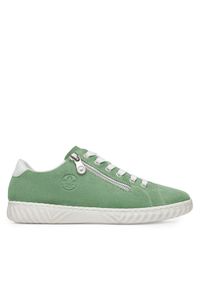 Rieker Sneakersy N0900-52 Zielony. Kolor: zielony. Materiał: zamsz, skóra