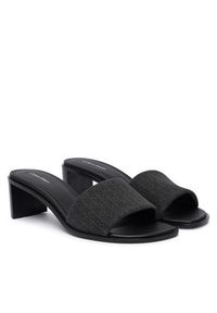 Calvin Klein Klapki Block Heel Sandal Aop HW0HW03016 Czarny. Kolor: czarny. Materiał: materiał #3