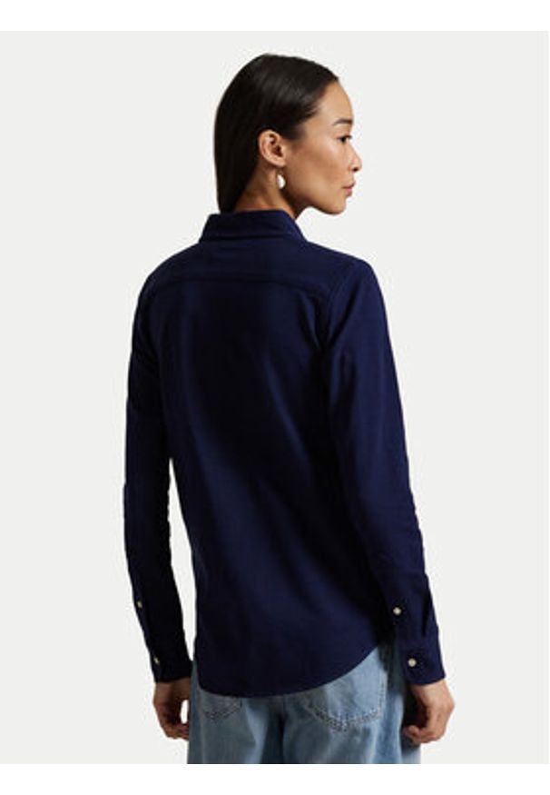 Polo Ralph Lauren Koszula 211924258016 Granatowy Slim Fit. Typ kołnierza: polo. Kolor: niebieski. Materiał: bawełna