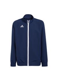 Adidas - Bluza piłkarska dla dzieci adidas Entrada 22 Presentation Jacket. Kolor: niebieski. Sport: piłka nożna