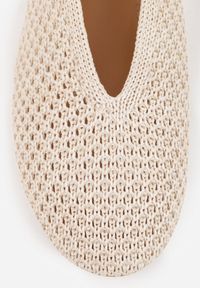 Born2be - Beżowe Szydełkowe Balerinki VICES z Plecionki Wolfs. Okazja: na co dzień. Kolor: beżowy. Materiał: jeans, materiał. Szerokość cholewki: normalna. Styl: casual, elegancki #4