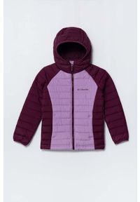 columbia - Columbia kurtka dziecięca kolor fioletowy. Kolor: fioletowy. Długość rękawa: raglanowy rękaw. Sezon: zima