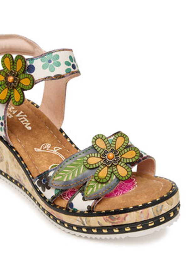 Laura Vita Sandały Ballon 08 Kolorowy. Materiał: skóra. Wzór: kolorowy