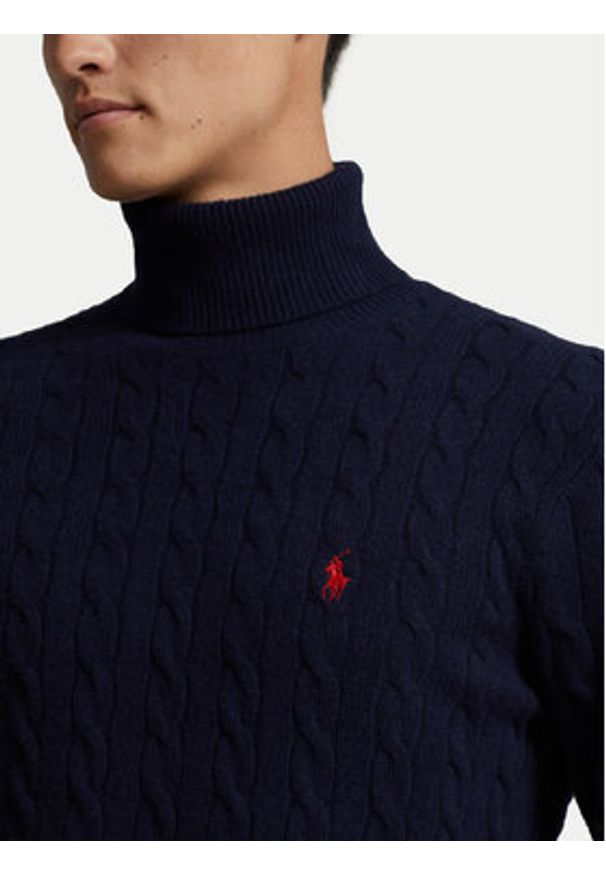 Polo Ralph Lauren Golf 710876836005 Granatowy Regular Fit. Typ kołnierza: polo, golf. Kolor: niebieski. Materiał: wełna