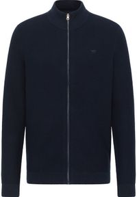 Mustang Style Edgar Zip Cardigan Total Eclipse 1014116 5226 MĘSKI SWETER