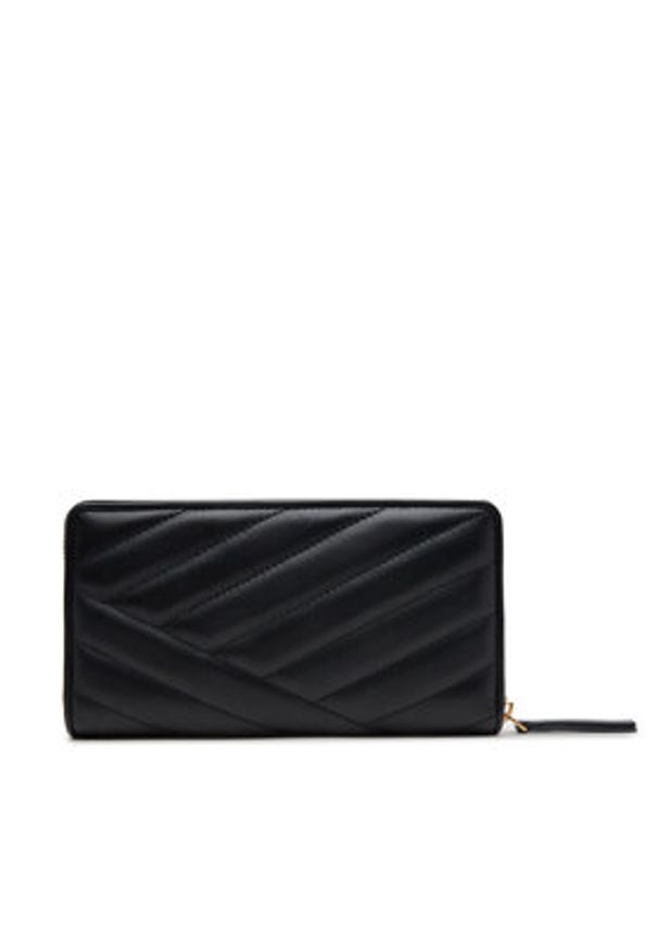 Tory Burch Duży Portfel Damski 90348 Czarny. Kolor: czarny. Materiał: skóra