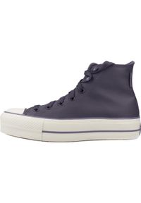 Tenisówki Converse Model Chuck Taylor All Star Lift Hi Shadow Kolor Fioletowy. Kolor: fioletowy. Materiał: tkanina, skóra