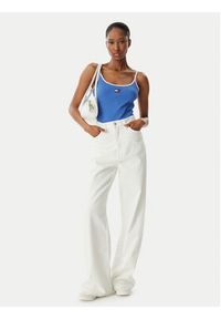 Tommy Jeans Top DW0DW22261 Niebieski Slim Fit. Kolor: niebieski. Materiał: bawełna #4