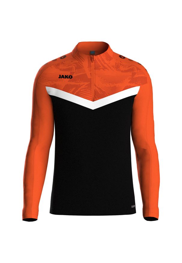 Dziecięca bluza dresowa zapinana na zamek Jako Iconic. Kolor: czarny, wielokolorowy, pomarańczowy. Materiał: dresówka