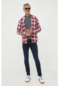 Pepe Jeans koszula bawełniana Cressing męska kolor bordowy regular z kołnierzykiem button-down. Typ kołnierza: button down. Kolor: czerwony. Materiał: bawełna. Długość rękawa: długi rękaw. Długość: długie #2