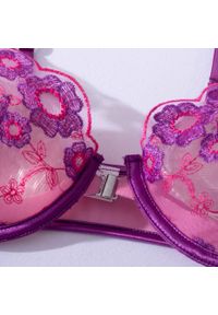 Intica - Zestaw bielizny trzyczęściowy z eleganckim wykończeniem Agnella. Kolor: fioletowy. Materiał: materiał #3