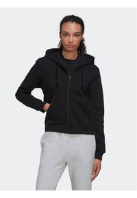 Adidas - adidas Bluza ALL SZN Fleece Full-Zip Hoodie HC8848 Czarny Regular Fit. Kolor: czarny. Materiał: bawełna