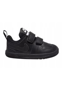 Nike - Buty na co dzień dziecięce NIKE PICO na rzepy skóra. Okazja: na co dzień. Zapięcie: rzepy. Kolor: czarny. Materiał: skóra