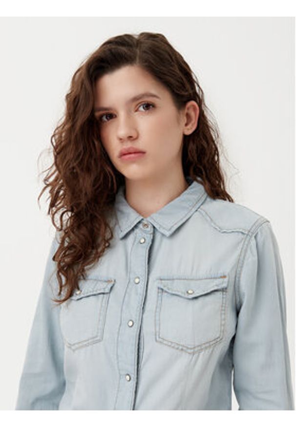 only - ONLY Koszula jeansowa Alexa 15315185 Błękitny Regular Fit. Kolor: niebieski. Materiał: bawełna