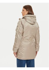 Alpha Industries Parka 113007 Brązowy Regular Fit. Kolor: brązowy. Materiał: syntetyk #3