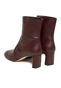 Stuart Weitzman Botki Babette SL542 Bordowy. Kolor: czerwony. Materiał: skóra #3