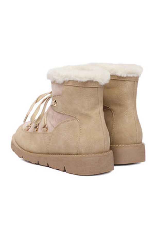 DeeZee Śniegowce 17125-1-BEIGE PU Beżowy. Kolor: beżowy. Materiał: syntetyk, materiał