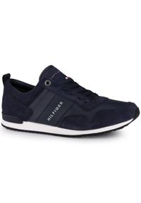 TOMMY HILFIGER - Buty męskie sportowe do chodzenia Tommy Hilfige MAXWELL. Kolor: biały, wielokolorowy, niebieski. Sport: turystyka piesza