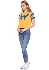 Wrangler - WRANGLER T SHIRT DAMSKI B&Y W CROP TEE AMBER YELLOW W721CF7UY 112130924. Wzór: nadruk #9