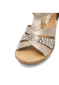 Rieker Sandały 665K3-60 Beżowy. Kolor: beżowy. Materiał: skóra #8