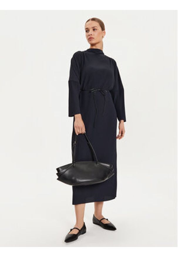 Max Mara Leisure Sukienka codzienna Faraone 2426626067 Granatowy Relaxed Fit. Okazja: na co dzień. Kolor: niebieski. Materiał: syntetyk. Typ sukienki: proste. Styl: casual