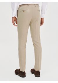 Pako Lorente - PAKO LORENTE – Beżowe spodnie ganiturowe. Kolor: beżowy. Materiał: poliester, wiskoza, elastan. Wzór: gładki. Styl: młodzieżowy, elegancki #4