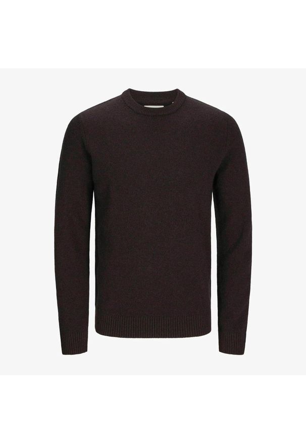 Sweter Jack & Jones Clambswool czekoladowa śliwka. Kolor: fioletowy