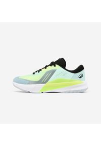 DOMYOS - Buty fitness damskie Energy+. Kolor: czarny, żółty, zielony, niebieski, wielokolorowy. Szerokość cholewki: normalna. Sport: fitness