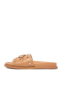 Nine West Klapki EO-TL758-1 Brązowy jasny. Kolor: brązowy. Materiał: skóra #6
