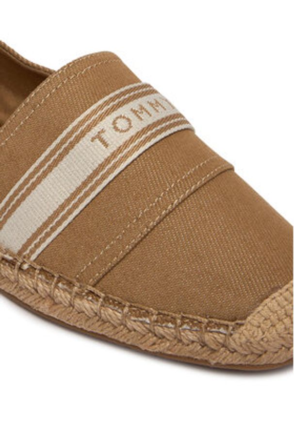TOMMY HILFIGER - Tommy Hilfiger Espadryle Hilfiger Webbing Espadrille FW0FW09334 Brązowy. Kolor: brązowy. Materiał: materiał