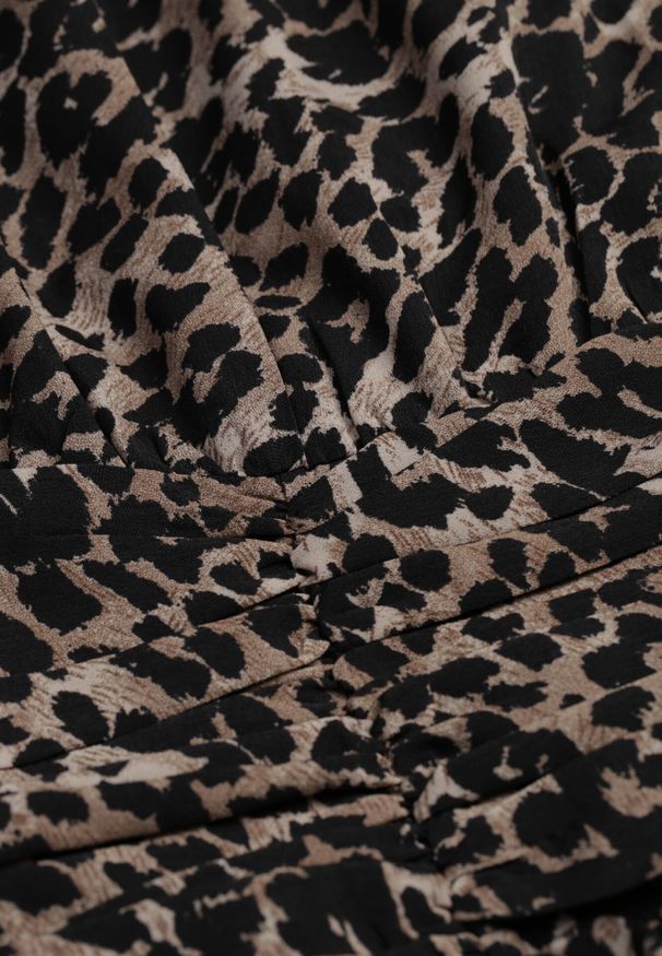 Born2be - Brązowa Sukienka Mini Rozkloszowana w Cętki Ozdobiona Falbankami Fertta. Okazja: na co dzień. Typ kołnierza: kołnierz z falbankami. Kolor: brązowy. Długość rękawa: na ramiączkach. Wzór: aplikacja. Sezon: wiosna, lato. Styl: casual. Długość: mini