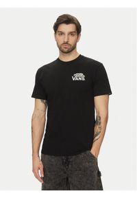 Vans T-Shirt Sneaky VN000M3Y Czarny Regular Fit. Kolor: czarny. Materiał: bawełna