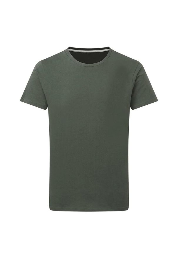 SG - Męska Koszulka Z Doskonałym Nadrukiem. Kolor: szary. Wzór: nadruk. Sport: turystyka piesza