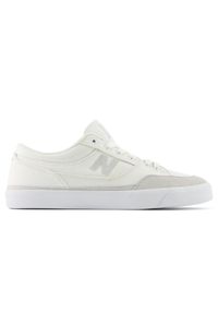 Buty męskie New Balance Numeric NM417LWG – białe. Kolor: biały. Materiał: materiał, syntetyk, dresówka, guma. Szerokość cholewki: normalna. Wzór: nadruk
