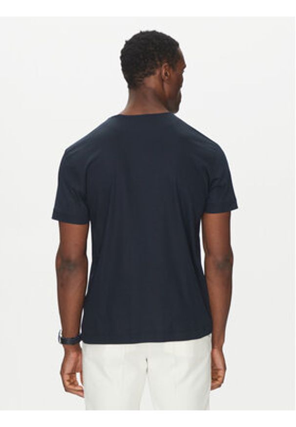 Marciano Guess T-Shirt 5GHI07 6323A Granatowy Regular Fit. Kolor: niebieski. Materiał: lyocell